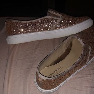 Rose gold flats